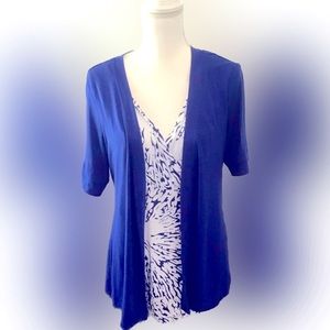 Beautiful Royal Blue and White Top